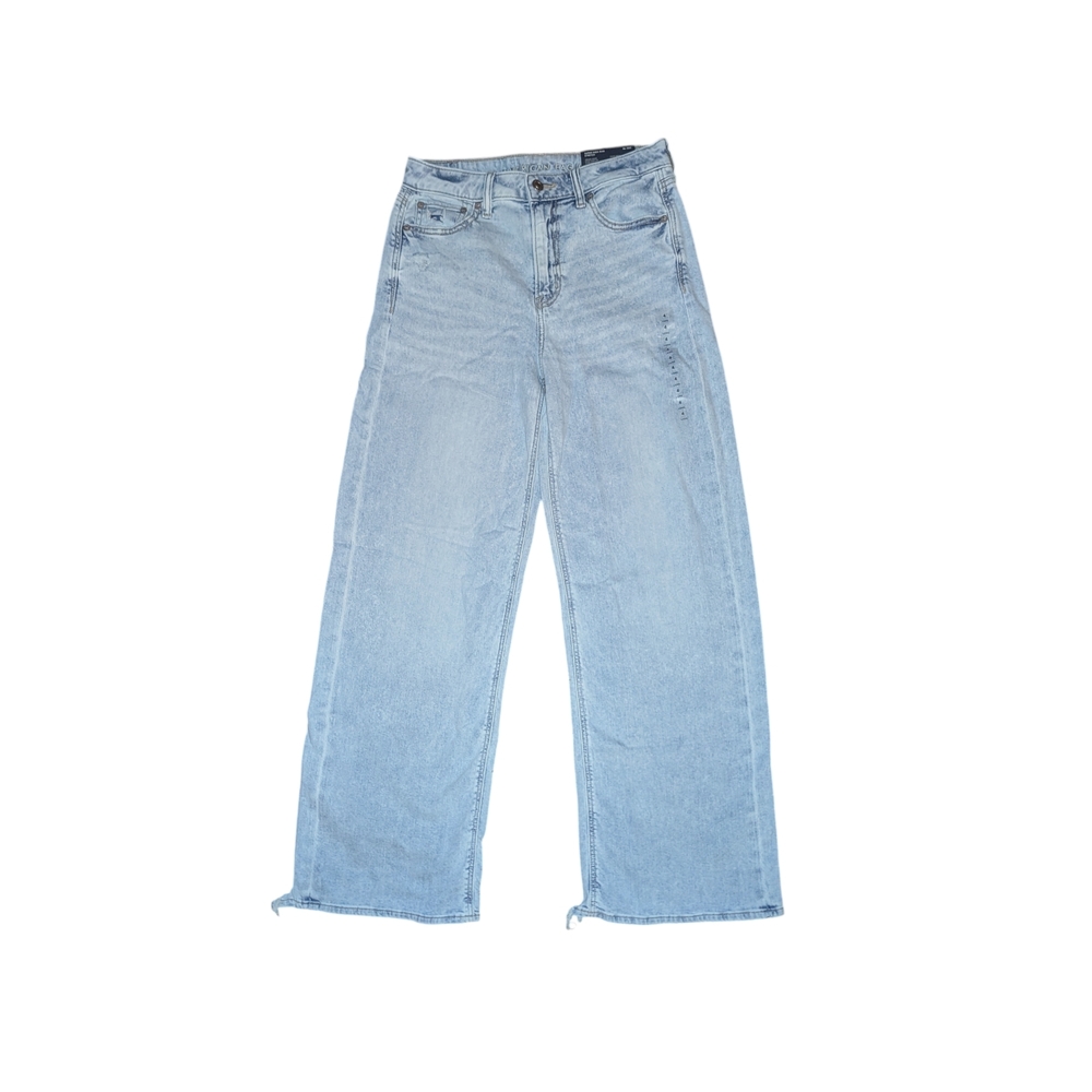 American Eagle Jeans 4 Long Dreamy Drape Baggy Wide Leg Super High Rise Stretch - Picture 2 of 16